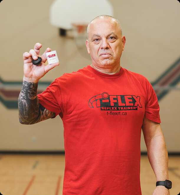 Glen holding T-Flex device